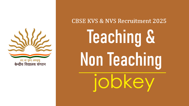 CBSE KVS NVS Various Post Online Form 2025-jobkey